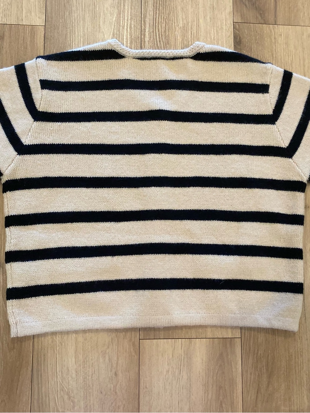 Line & Dot Benni Striped Knit Cardigan Beige/Black Size L NWT - Picture 5 of 7